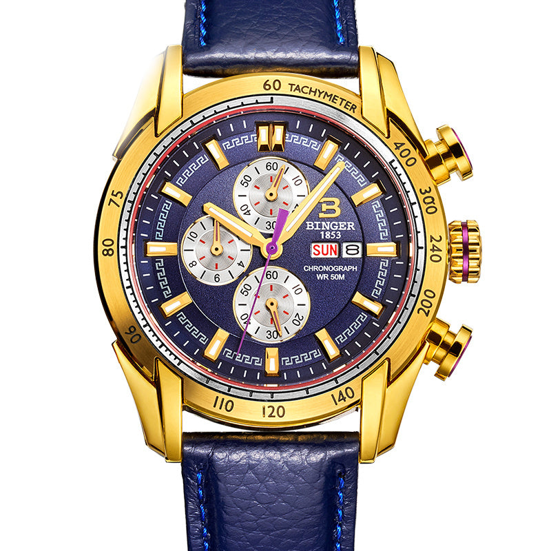 Classic Stainless Steel Quartz Watch – 44mm Fashion Edition