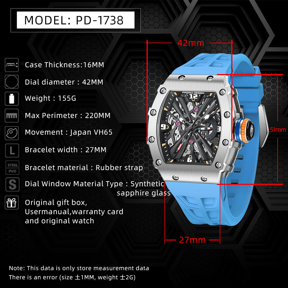 Elegant Square Quartz Calendar Watch for Men