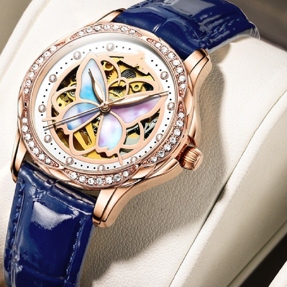 Luxury Skeleton Dial Women’s Mechanical Watch