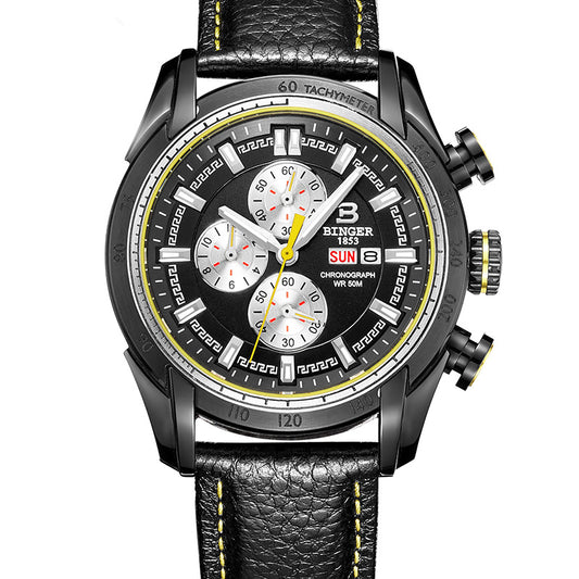 Classic Stainless Steel Quartz Watch – 44mm Fashion Edition