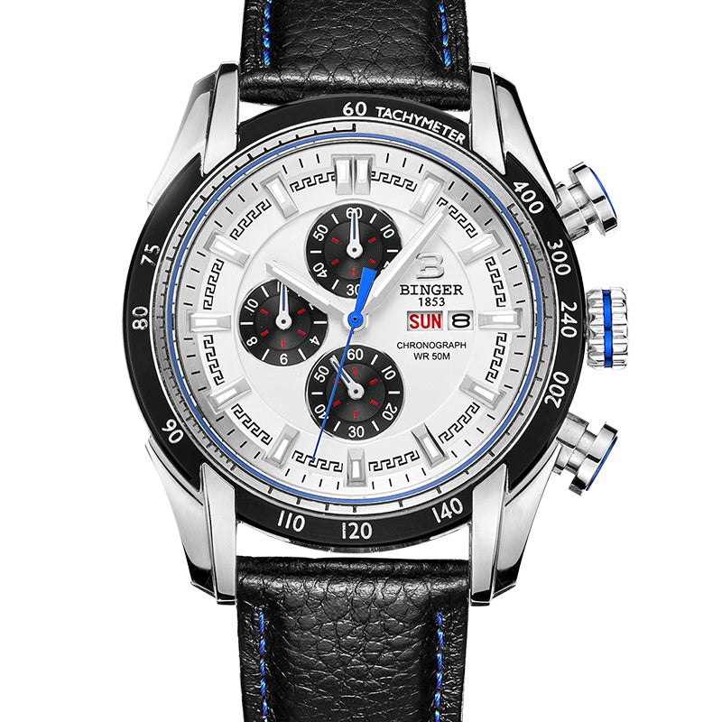 Classic Stainless Steel Quartz Watch – 44mm Fashion Edition
