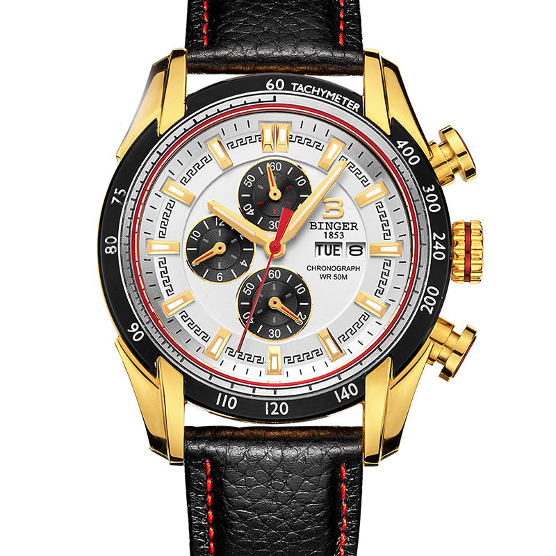 Classic Stainless Steel Quartz Watch – 44mm Fashion Edition