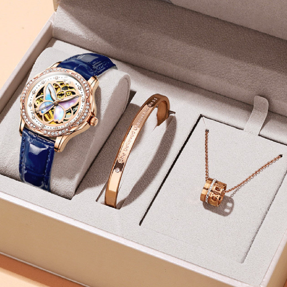 Luxury Skeleton Dial Women’s Mechanical Watch