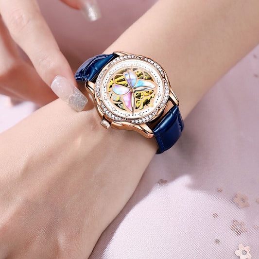 Luxury Skeleton Dial Women’s Mechanical Watch