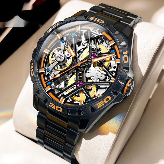 Sports Automatic Men's Mechanical Hollow Waterproof Watch